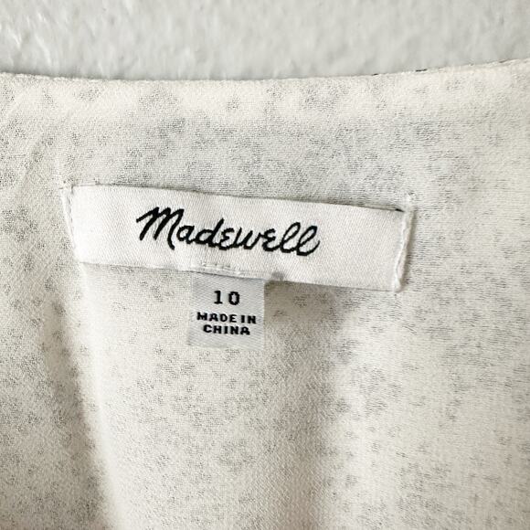 Madewell Puff-Sleeve V-Neck Maxi Dress in Harper Floral Ivory Women's Size 10 - Picture 6 of 15